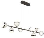 GLOBO LED-Pendelleuchte transparent Chrom titanfarbig Acryl Aluminium Metall...