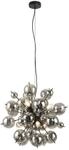 GLOBO Pendelleuchte mattschwarz Glas Metall H/D: ca. 120x55 cm 6.0 Brennstellen