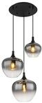 GLOBO Deckenleuchte Maxy schwarz Metall H/D: ca. 120x48 cm E27 3 Brennstellen