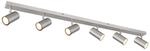 GLOBO Spot nickel matt Chrom Metall B/H/T: ca. 6x12x115 cm GU10 6 Brennstellen