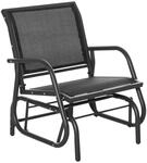 Outsunny Gartenstuhl grau Metall B/H/T: ca. 75x85x66 cm