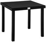 Outsunny Gartentisch schwarz Aluminium B/H/L: ca. 80x74x80 cm