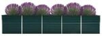 Garten-Hochbeet gr&uuml;n Stahl B/H/L: ca. 80x77x400 cm