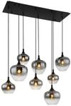 GLOBO Pendelleuchte Maxy schwarz Metall B/H/T: ca. 45x120x105 cm E27 8...