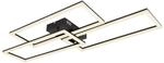 GLOBO LED-Deckenleuchte schwarz Opal Acryl Metall B/H/T: ca. 40x8x90 cm