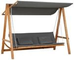 Outsunny Hollywoodschaukel mit Bettfunktion natur Polyester B/H/L: ca....