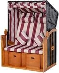 Outsunny Strandkorb braun Metall B/H/T: ca. 118x150x79 cm