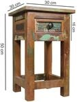 Beistelltisch braun Holz B/H/T: ca. 30x50x30 cm