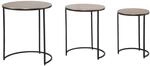 Beistelltisch 3er.-Set. gold schwarz B/H/T: ca. 45x55x45 cm