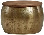 Wohnling Couchtisch gold braun B/H/T: ca. 60x40x60 cm