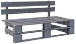 vidaXL Palettenbank grau Holz B/H/L: ca. 65x55x110 cm