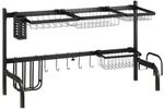 HOMCOM K&uuml;chenhelfer schwarz Edelstahl B/H/L: ca. 30x93x52 cm