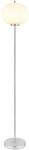 GLOBO Stehlampe nickel matt Glas Metall H/D: ca. 160x30 cm 1 Brennstellen
