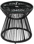 Outsunny Beistelltisch schwarz Eisen B/H/L: ca. 40x40x42 cm