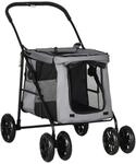 PawHut Hunde-Zubeh&ouml;r grau Polyester B/H/L: ca. 62x102x105 cm