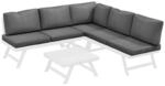 Outsunny Sitzgruppe grau Edelstahl B/H/L: ca. 61x115x65 cm