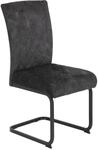 Schwingstuhl Rachel I, 4er-Set anthrazit Microfaser B/H/T: ca. 46x96x60 cm