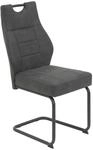 Schwingstuhl Linda II, 2er-Set anthrazit Metall Microfaser B/H/T: ca. 44x97x65 cm