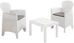 ProGarden Balkonset Akita wei&szlig; Kunststoff B/H/L: ca. 47x40x60 cm