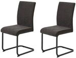Stuhl 2er Set LINN braun Webstoff B/H/T: ca. 43x92x52 cm