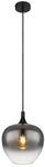 GLOBO Pendelleuchte schwarz Metall H/D: ca. 120x24 cm E27 1 Brennstellen