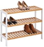 Zeller Schuhregal wei&szlig; Bambus B/H/T: ca. 70x54x26 cm