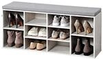 Kesper Schuhschrank mit Sitzkissen wei&szlig; Spanplatte B/H/L: ca. 29,5x48x103,5 cm