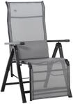 Outsunny Sonnenliege grau Mesh B/H/L: ca. 65x111x70 cm