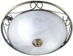 Searchlight Deckenleuchte Weybridge messing Glas Stahl B/H/L/D: ca. 37x16x37x37...