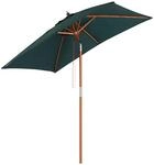 Outsunny Sonnenschirm gr&uuml;n Polyester B/H/L: ca. 150x230x200 cm