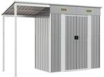 vidaXL Gartenhaus grau B/H/T: ca. 277x181x110,5 cm