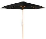 Outsunny Sonnenschirm schwarz Bambus H/D: ca. 250x300 cm