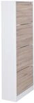 Schuhschrank Eiche Sonoma Nachbildung wei&szlig; B/H/T: ca. 60x150x24 cm