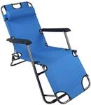 VCM Relaxliege Maltosa blau Stahl