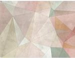 Livingwalls Fototapete Moderne Geometrie bunt rosa beige B/L: ca. 280x371 cm