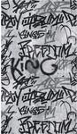 Livingwalls Fototapete Graffiti schwarz grau B/L: ca. 280x159 cm