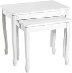 Beistelltisch wei&szlig; lackiert MDF B/H/T: ca. 56x48x26 cm