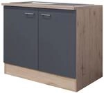 Sp&uuml;lenschrank Morena grau matt B/H/T: ca. 100x85x60 cm