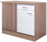 Eckunterschrank Samoa wei&szlig; Eiche Nachbildung B/H/T: ca. 110x85x60 cm