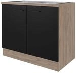 Sp&uuml;lenschrank Capri schwarz matt B/H/T: ca. 100x85x60 cm