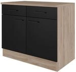 Unterschrank Capri schwarz matt B/H/T: ca. 100x85x60 cm