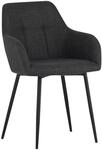 Armlehnstuhl Maria, 2er-Set anthrazit Microfaser Webstoff B/H/T: ca. 55x84x61 cm