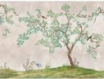 Livingwalls Fototapete B&auml;ume gr&uuml;n braun beige B/L: ca. 280x371 cm