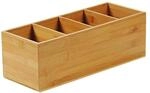 Kesper Besteckkasten braun Bambus B/H/L: ca. 14x12x35 cm