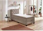 Boxspringbett Jeff taupe Liegefl&auml;che B/L: ca. 120x200 cm
