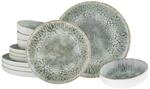 CreaTable Tafelservice Uno grau Steinzeug 12 tlg.