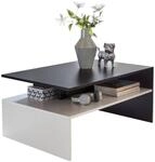 Couchtisch wei&szlig; schwarz B/H/T: ca. 90x43x60 cm