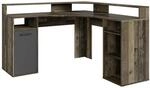 Schreibtisch FOX Eiche Old Wood Nachbildung anthrazit B/H/T: ca. 139x90,8x139 cm