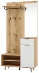 Garderobe NORDIC Eiche Artisan Nachbildung wei&szlig; matt B/H/T: ca. 100x200x40 cm