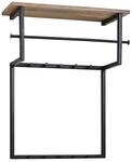 Garderobe natur schwarz pulverbeschichtet B/H/T: ca. 60x76x26 cm